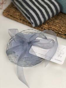 Coasters: Sparkly blue and white splodge geode coasters