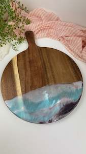 Everything: Round Board aubergine and pale blue
