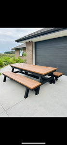 Products: A frame table and bench set (2.4m length) Castleblayney Furnit