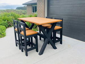 Products: X frame bar leaner & stools Castleblayney Furnit