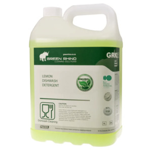 GREEN RHINO® LEMON DISHWASH DETERGENT 5L - Castle Supply