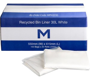 Recycled Bin Liners 30L - Castle Supply