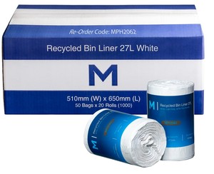 Recycled Bin Liners 27L - Castle Supply