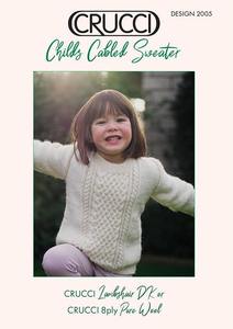 Patterns: Crucci Pattern 2005 Child's Cabled Sweater