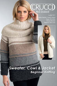 Patterns: Crucci Pattern 1417 Super Chunky Women's Sweater, Cowl & Jacket