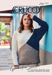 Patterns: Crucci Pattern 1829 Super Chunky Women's Geometric Sweater