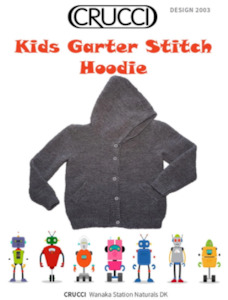 Patterns: Crucci Pattern 2003 Kids' Garter Stitch Hoodie
