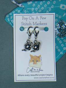 Gift Ideas: Pop On A Few "Charming" - 5mm Lobster Clasp Stitch Markers, Silver Teapots