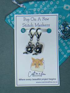 Gift Ideas: Pop On A Few "Charming" - 5mm Lobster Clasp Stitch Markers, Silver Teapots