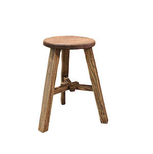 VINTAGE ELM STOOL