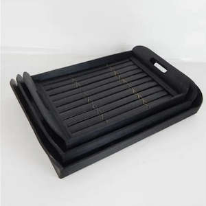 Serveware: BLACKWASH BAMBOO TRAY