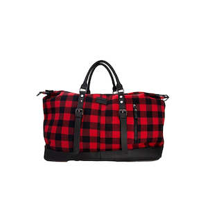 WAIKAWA OVERNIGHT BAG RED CHECK