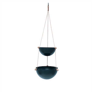 Planters: PIF PAF PUF 2 HANGING BOWLS DARK GREY