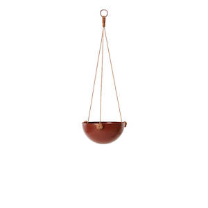 Planters: PIF PAF PUF 1 HANGING BOWL NUTMEG