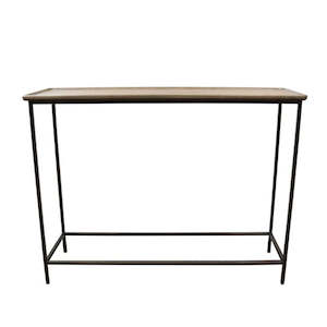 Side Tables Consoles: VALOUR CONSOLE BEECH BRASS
