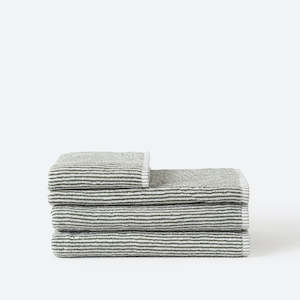 Towels: STRIPE COTTON TOWEL OLIVE