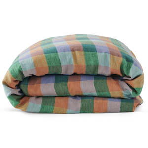 KIP & CO SKYLINE TARTAN DUVET COVER SET