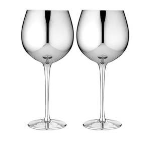 Drinkware 2: AURORA GIN GLASS SET OF 2 SILVER
