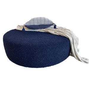 Other Furniture: ENZO ROUND OTTOMAN - PRE ORDER