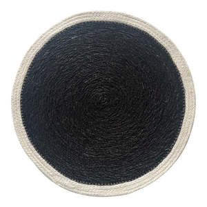 JUTE ROUND PLACEMAT BLACK