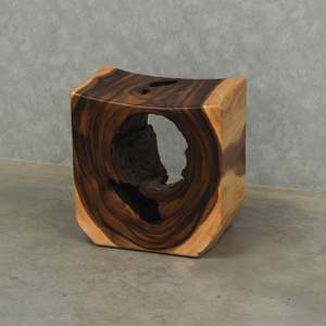Other Furniture: ORGANIC TEAK STOOL