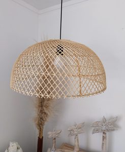 Products: Corfu Rattan Woven Light Shade - 40cm - Exudy Art for Living