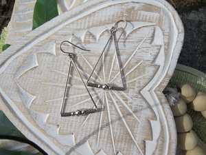 Products: Triangle Silver Earrings - Exudy Art for Living