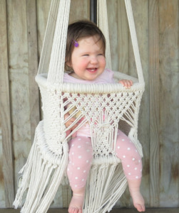 Crotchet Macrame Baby Toddler Swing - Exudy Art for Living