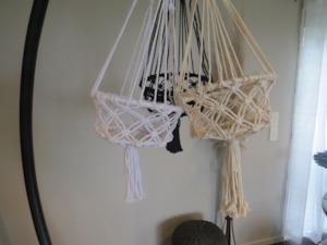 Products: Macrame Plant Hanger Black or Natural - Exudy Art for Living