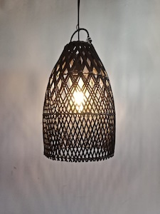 Jambu Black Rattan Pendant light Shade - Exudy Art for Living