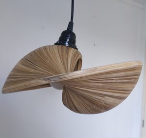 Capri Natural Bamboo Swirl Light Shade - 30cm - Exudy Art for Living