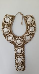Products: Rustic Shell & Jute Wall Art - Boho Coastal Accent. - Exudy Art for Living