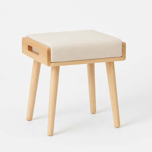 Bedroom Furniture: RIVENA Stool - Natural