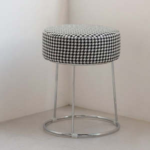 GRANADA Stool - Black check
