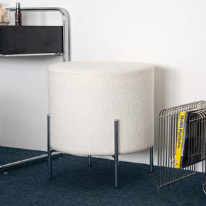 BILBAO Stool - White Boucle