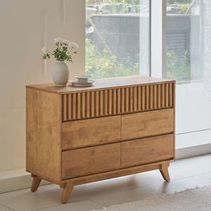 Bedroom Furniture Nz: JASMINE 6 Drawers Lowboy - Oak