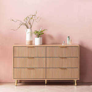 Drawers: MYSTIC 6 Drawer Lowboy - Oak