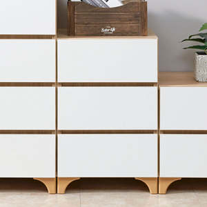 RUBY 3 Drawers - Oak & white