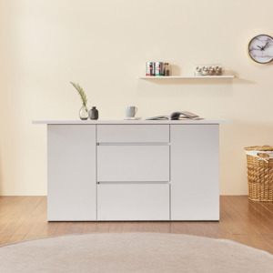 Kitchen Island: NANA Kitchen Island Bench -  All white
