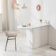 ECLIPSE 1300 Kitchen Island Bench -  All white