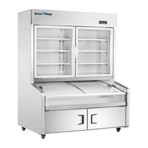 Commercial Appliances: Double Door With 3 Temperature Display Cabinet for Restaurant HY-1800FKT