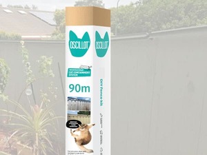 Products: 90-metre Oscillot Cat Fence kit - DIY cat rollers CATFENCE
