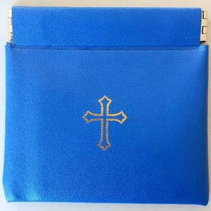 Crosses and Crucifixes Family Life Catholic Gifts: Rosary Purse Push-Pocket Blue Family Life Catholic Gifts