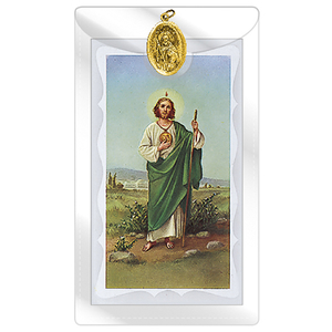 Holy Cards Family Life Catholic Gifts: St Jude with medal Family Life Catholic Gifts