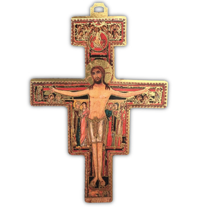 Crosses and Crucifixes Family Life Catholic Gifts: San Damiano Cross 13.5cm Family Life Catholic Gifts