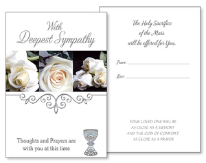 Cards Family Life Catholic Gifts: With Deepest Sympathy – Mass Card Family Life Catholic Gifts