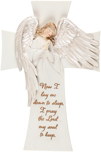 Angel: Guardian Angel/Cross – 17.5cm Family Life Catholic Gifts