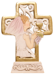 Crosses and Crucifixes Family Life Catholic Gifts: Holy Communion Cross – Girl Family Life Catholic Gifts