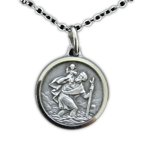Jewellery Family Life Catholic Gifts: St Christopher Medal – Silver-plated Family Life Catholic Gifts