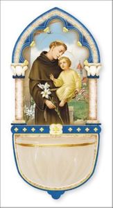 St Anthony & Child Jesus – Holy Water Font Luminous Family Life Catholic Gifts